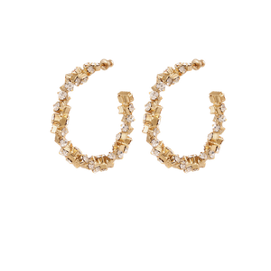 Gas Earrings Yellow Gold Gas Bijoux Trevise Hoop Earrings