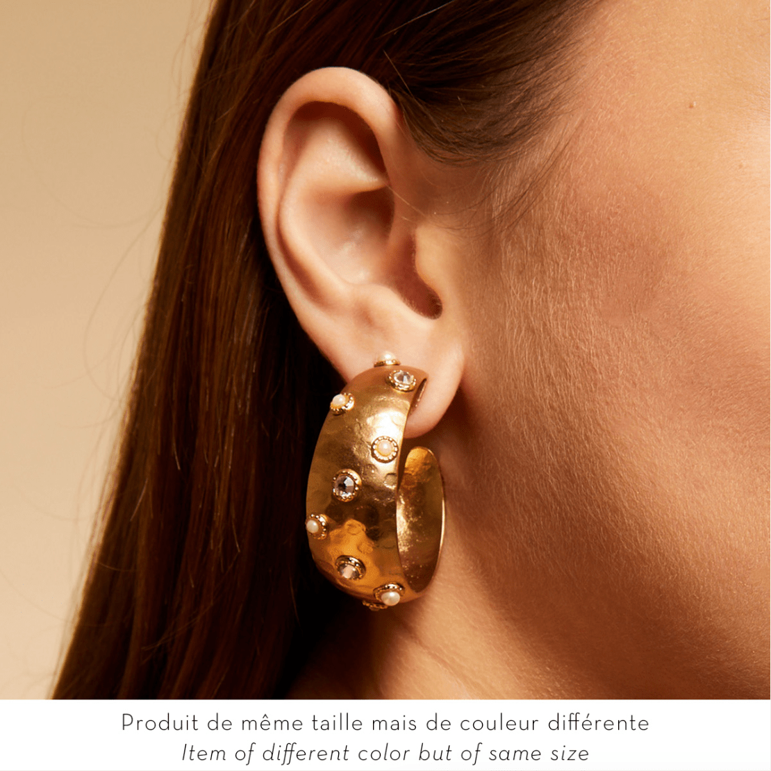 Gas Earrings Yellow Gold Gas Leontia Hoop Earrings