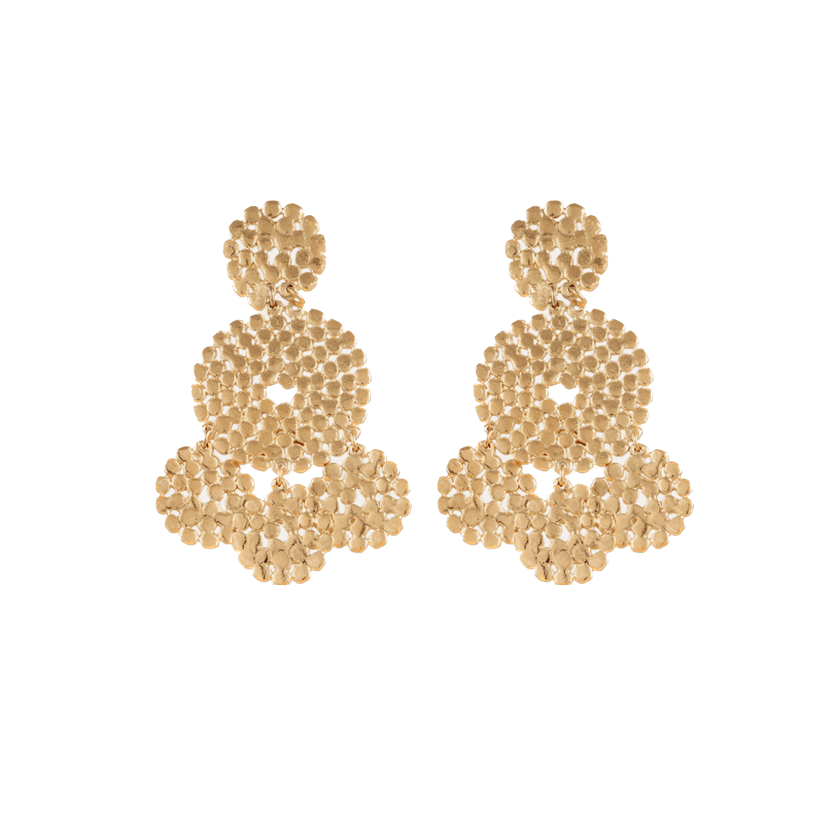 Gas Earrings Yellow Gold Gas Lucky Sequin Earrings