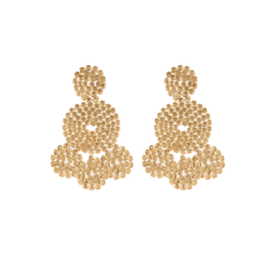 Gas Earrings Yellow Gold Gas Lucky Sequin Earrings