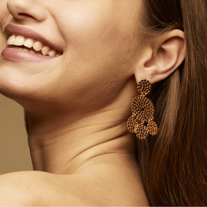 Gas Earrings Yellow Gold Gas Lucky Sequin Earrings