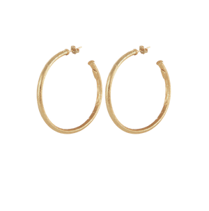 Gas Earrings Yellow Gold Gas Maoro Hoop Earrings