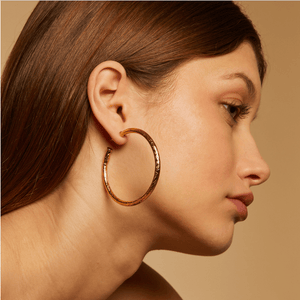 Gas Earrings Yellow Gold Gas Maoro Hoop Earrings