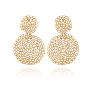 Gas Earrings Yellow Gold Gas Onde Gourmette Earrings