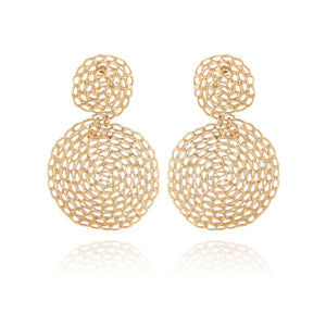 Gas Earrings Yellow Gold Gas Onde Gourmette Earrings