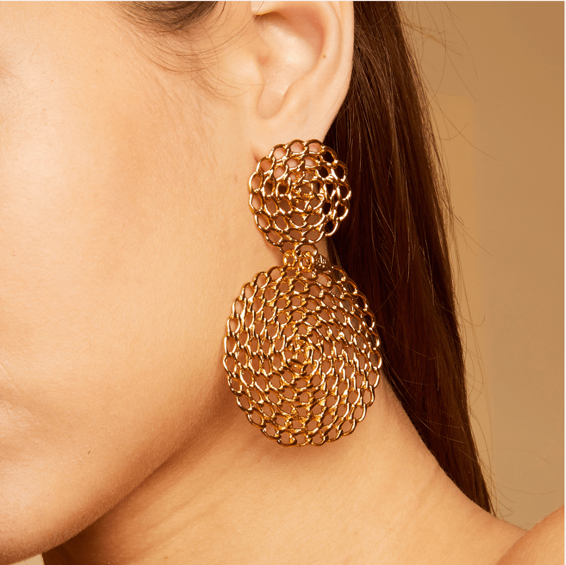 Gas Earrings Yellow Gold Gas Onde Gourmette Earrings