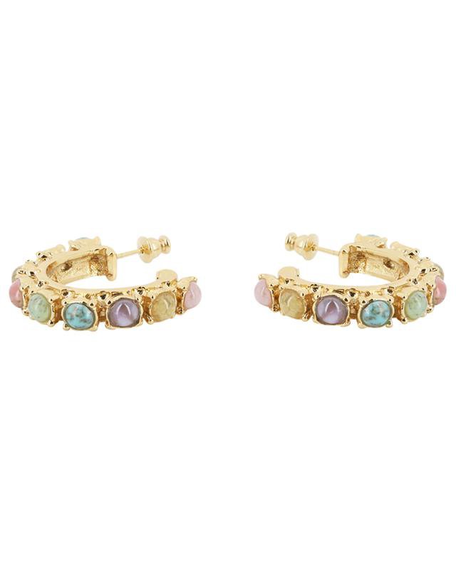 Gas Earrings Yellow Gold Gas Parelie Hoop Earrings