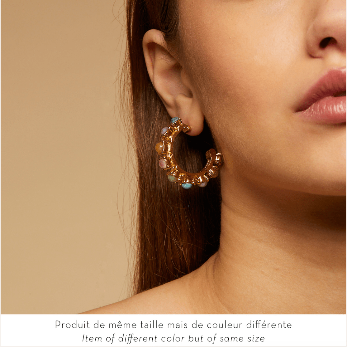 Gas Earrings Yellow Gold Gas Parelie Hoop Earrings