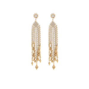 Gas Earrings Yellow Gold Grace Strass Earrings