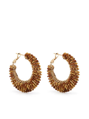 Gas Earrings Yellow Gold / Medium / Brown Gas Izzia Small Hoop Earrings