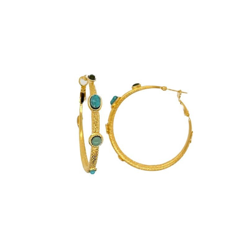 Gas Earrings Yellow Gold Miza Hoop Earrings