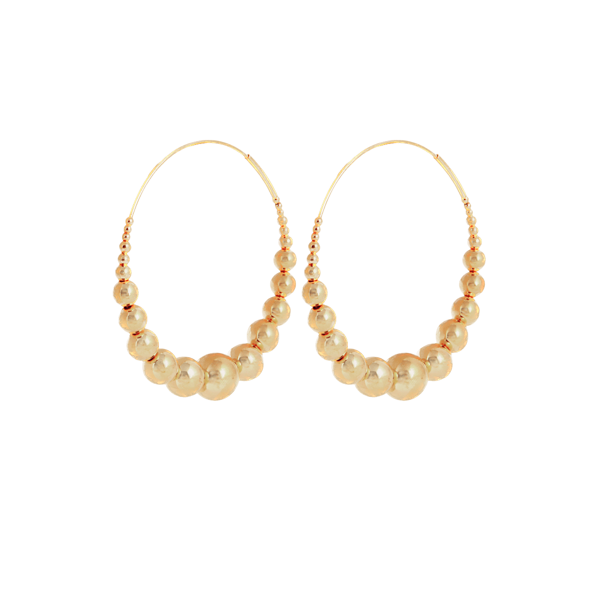 Gas Earrings Yellow Gold Multiperla Gold Hoop Earrings