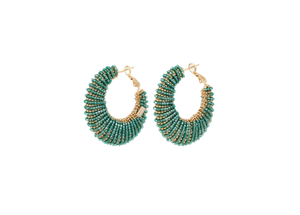 Gas Earrings Yellow Gold / Small / Aqua Gas Izzia small Hoop Earrings