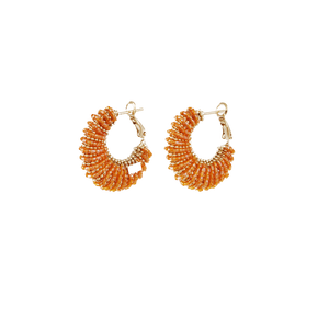 Gas Earrings Yellow Gold / Small / Orange Gas Izzia Small Hoop Earrings