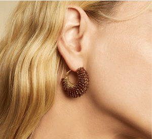 Gas Earrings Yellow Gold / Small / Wine Gas Izzia small Hoop Earrings