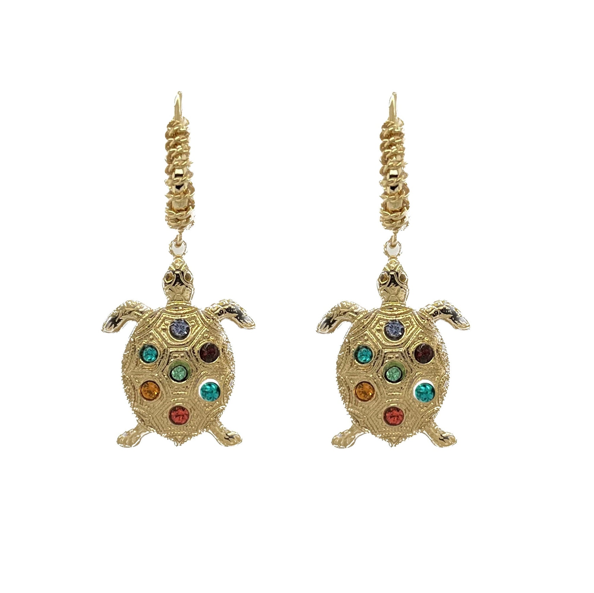 Gas Earrings Yellow Gold Tao Honu Earrings