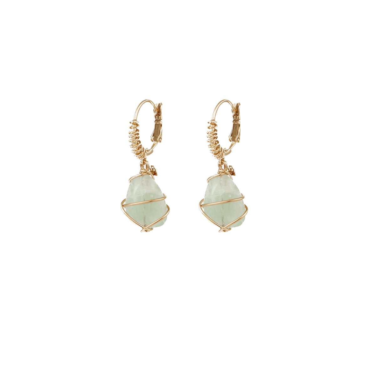 Gas Earrings Yellow Gold Tao Rainbow Fluorine Earrings