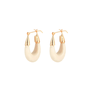 Gas Earrings Yellow Gold / White Gas Ecume Earrings