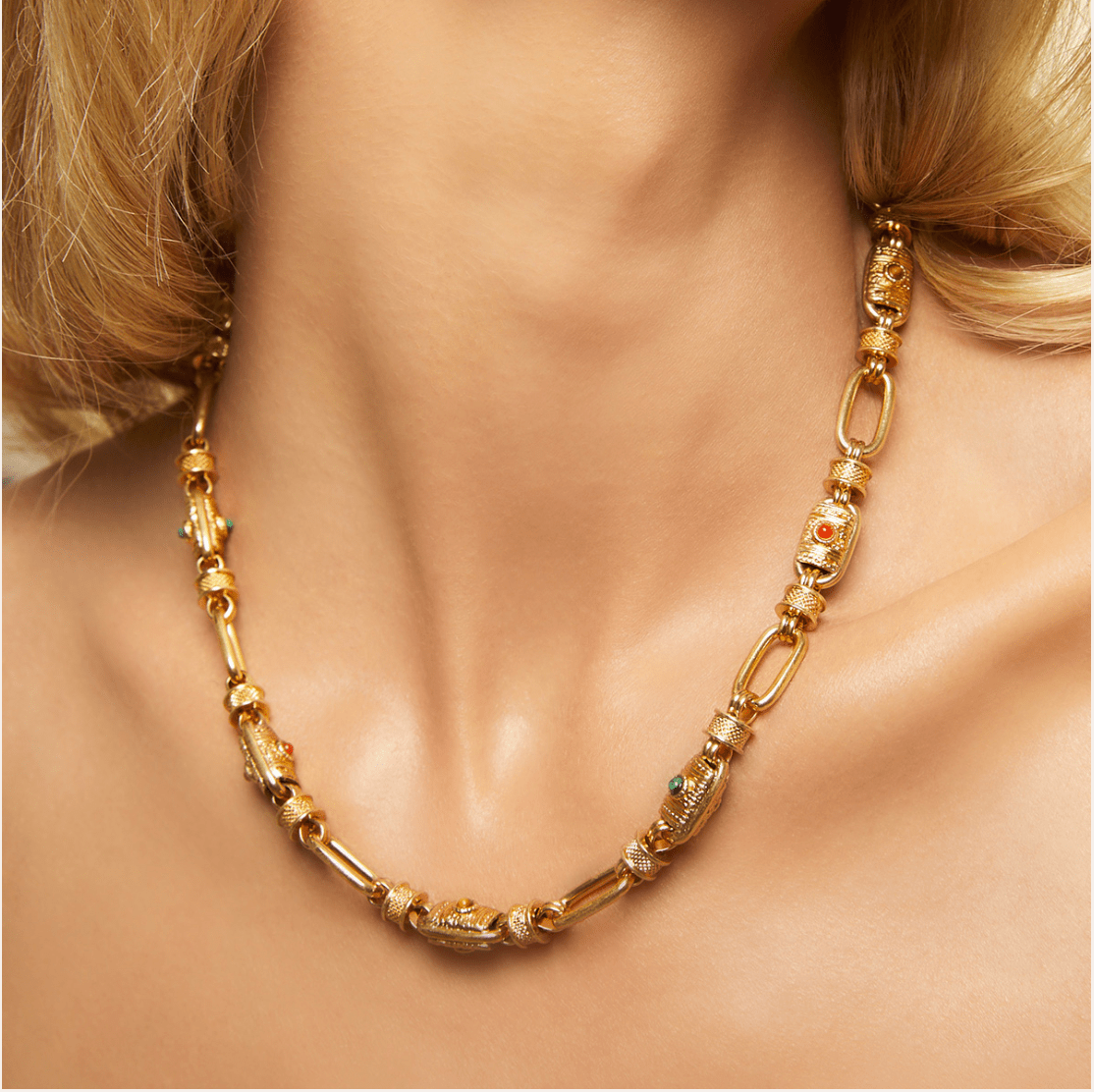Gas Necklaces Yellow Gold Gas Bijoux Basile Necklace