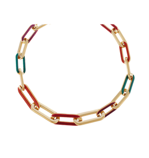 Gas Necklaces Yellow Gold Mayi Enamel Necklace