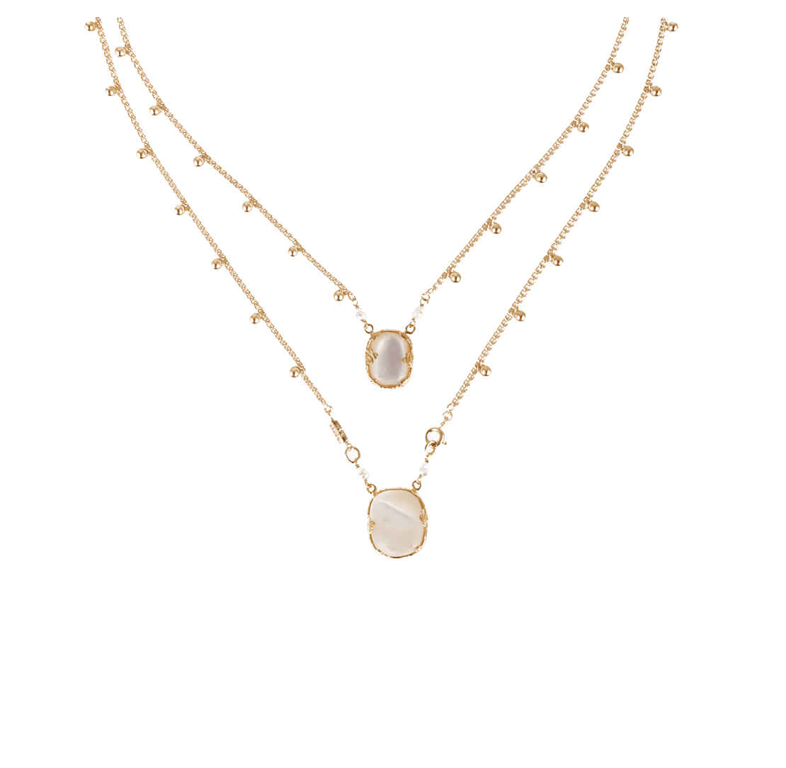 Gas Necklaces Yellow Gold Ovo Scapulaire Necklace