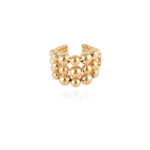 Gas Rings Yellow Gold Gas Multiperla Ring