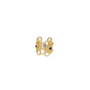 Gas Rings Yellow Gold Olympie Cabochon Ring