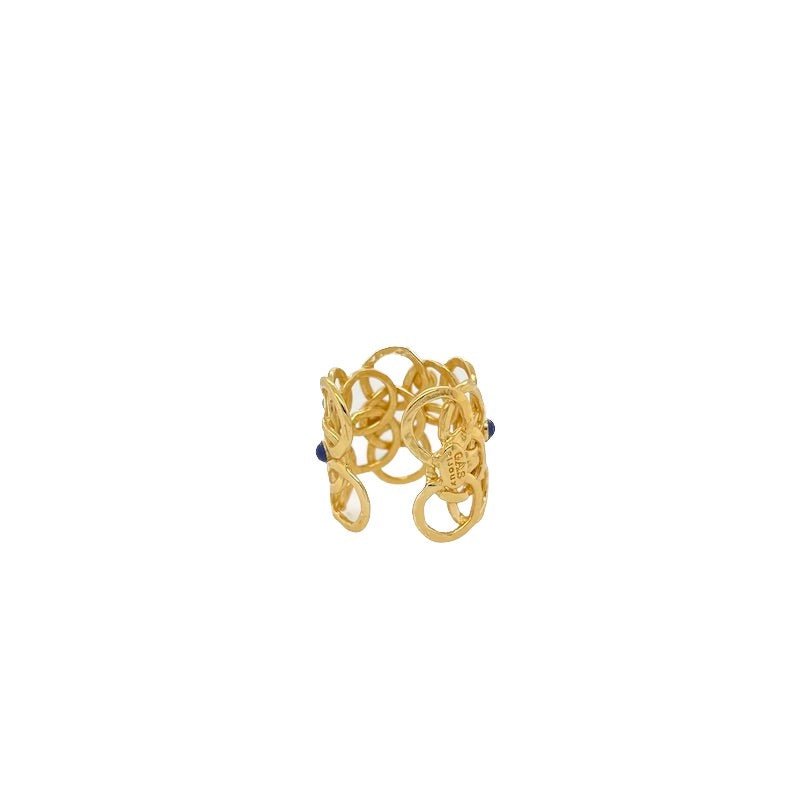 Gas Rings Yellow Gold Olympie Cabochon Ring