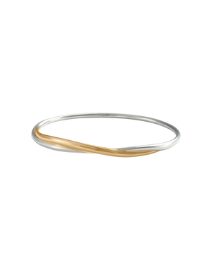 Kirstin Ash Bracelets Kirstin Ash Halcyon Bangle – 18K Gold & Rhodium Plated
