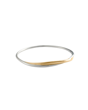 Kirstin Ash Bracelets Kirstin Ash Halcyon Bangle – 18K Gold & Rhodium Plated