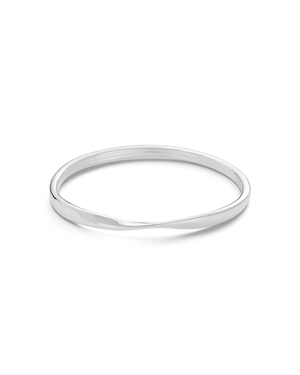 Kirstin Ash Bracelets Silver Kirstin Ash Fold Bangle – Gold Plated & Silver