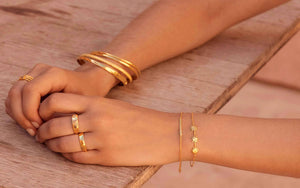 Kirstin Ash Bracelets Yellow Gold Kirstin As Sun Lines Bar Bracelet