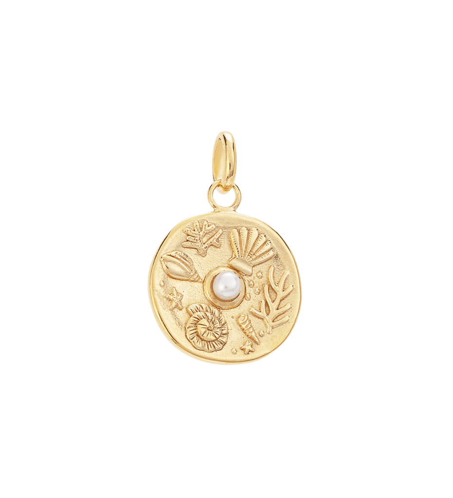 Kirstin Ash Charms Yellow Gold Kirstin Ash Tiny By The Sea Coin