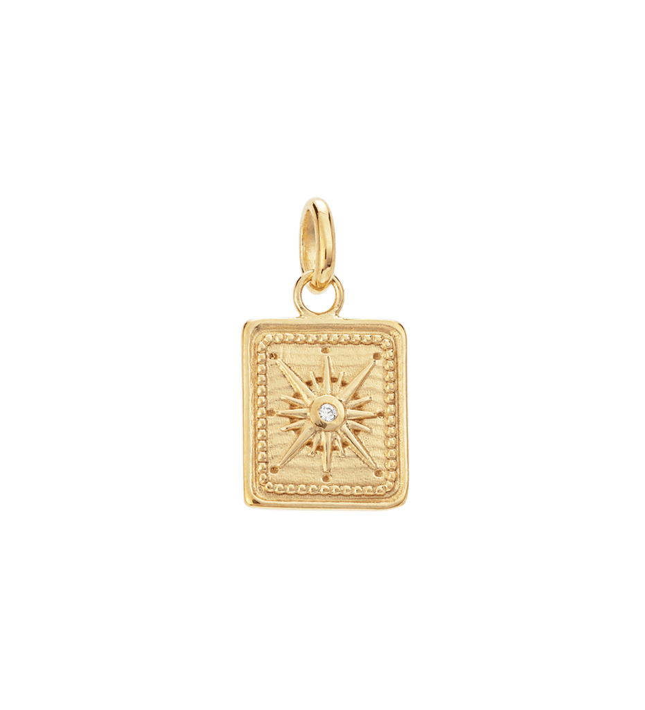 Kirstin Ash Charms Yellow Gold Kirstin Ash Tiny True North Coin