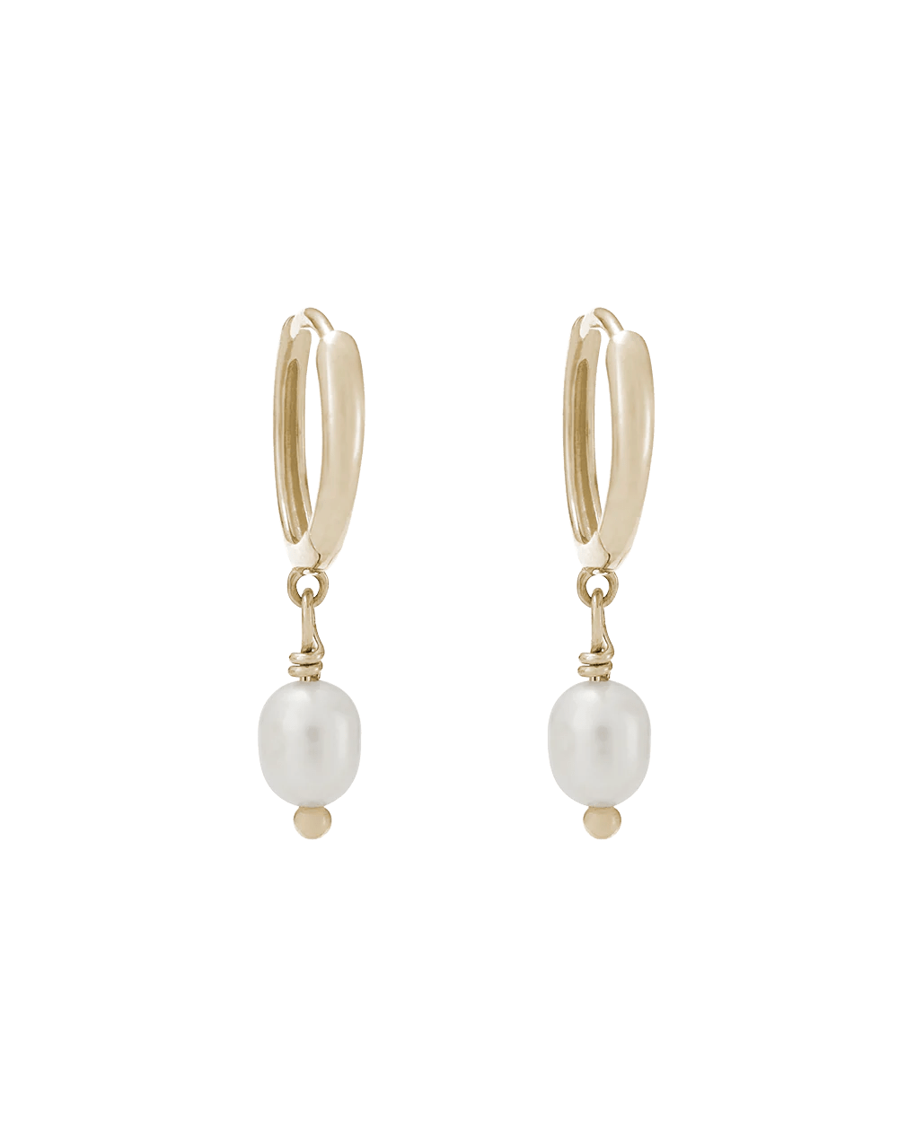 Kirstin Ash Earrings Classic Pearl Hoops