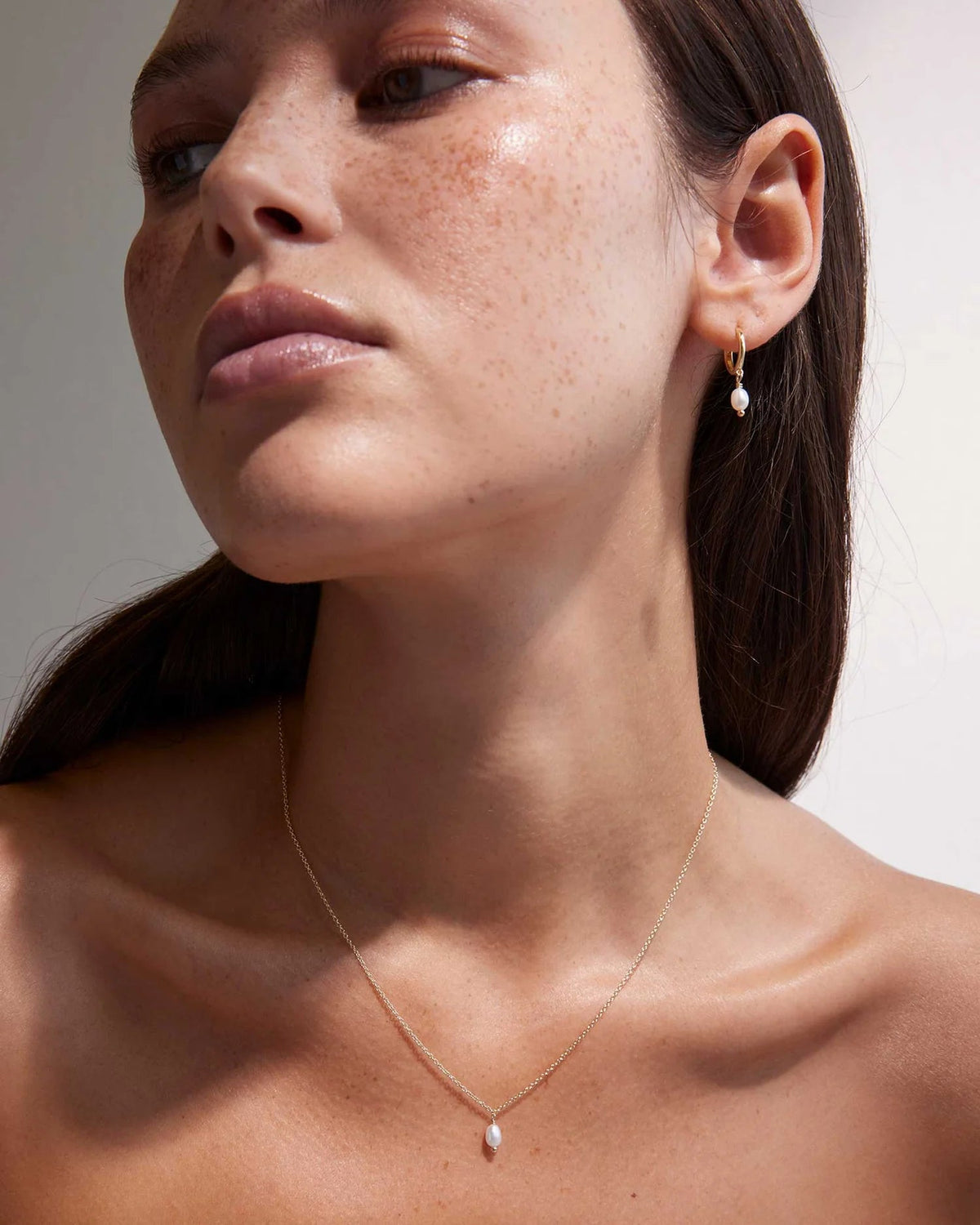 Kirstin Ash Earrings Classic Pearl Hoops