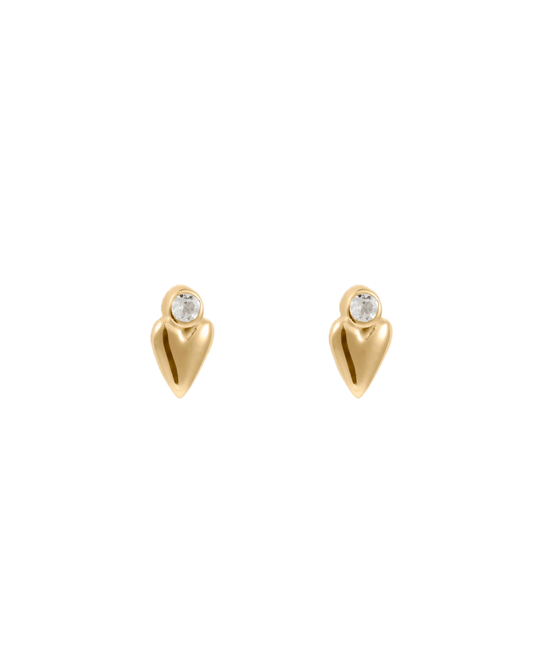 Kirstin Ash Earrings Gold Kirstin Ash Abode Heart Studs