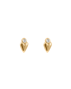 Kirstin Ash Earrings Gold Kirstin Ash Abode Heart Studs