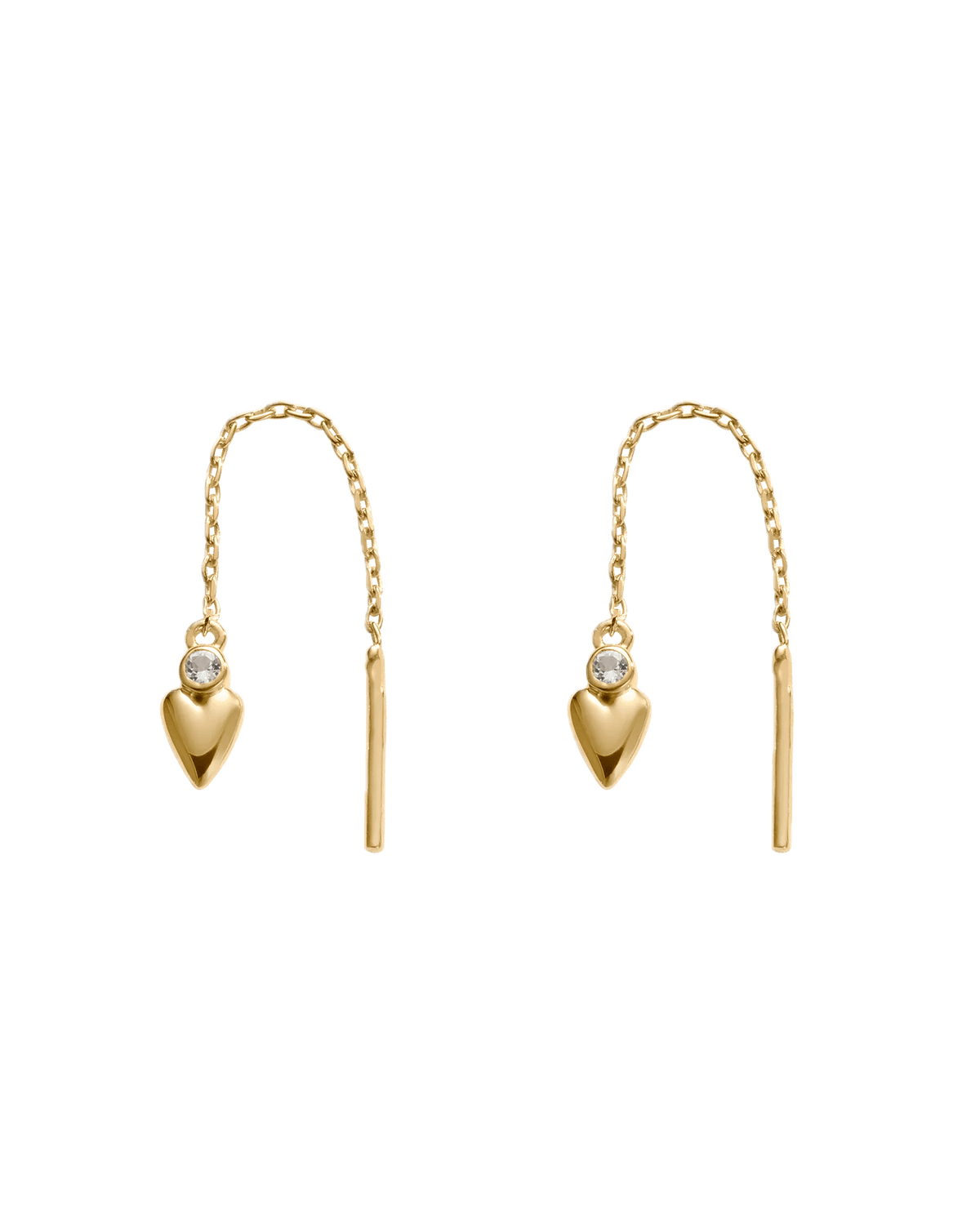 Kirstin Ash Earrings Gold Kirstin Ash Abode Heart Threader