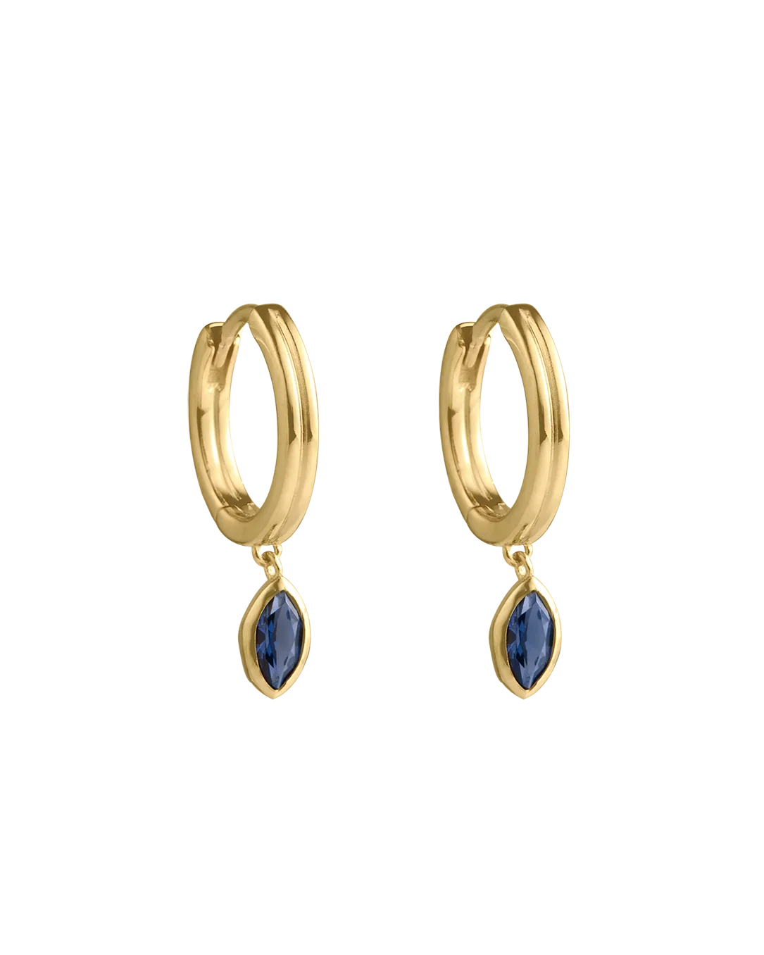 Kirstin Ash Earrings Gold Kirstin Ash Ink Drop Hoop Earrings – Silver & 18K Gold Plated