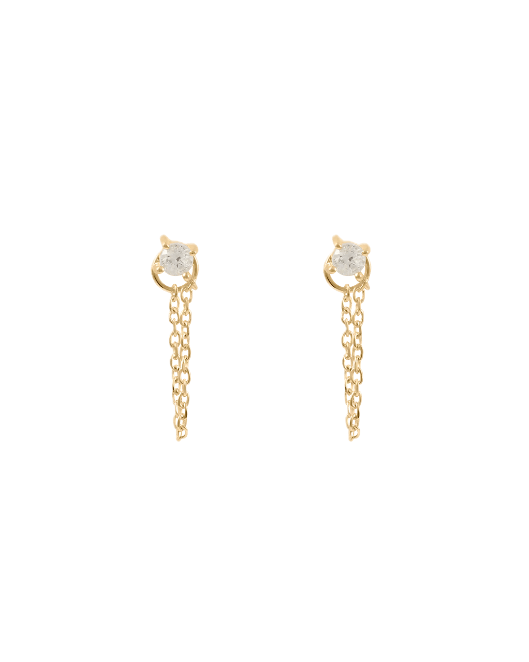 Kirstin Ash Earrings Gold Kirstin Ash Lumen ChainStuds