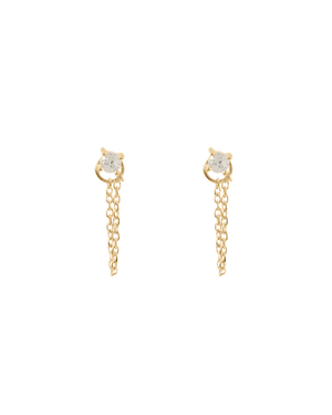 Kirstin Ash Earrings Gold Kirstin Ash Lumen ChainStuds