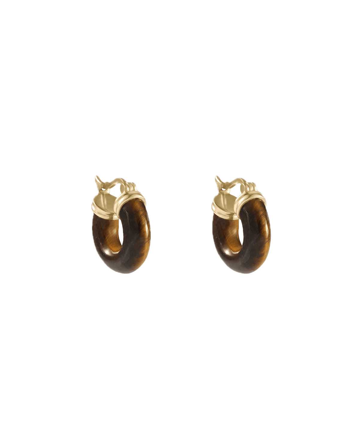 Kirstin Ash Earrings Gold Kirstin Ash Tempo Tigers Eye Hoops