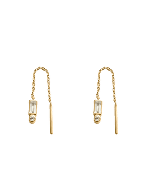 Kirstin Ash Earrings Gold Kirstin Ash Vantage Topaz Threader