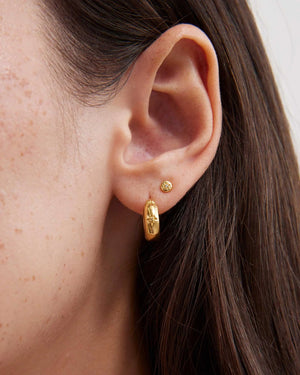 Kirstin Ash Earrings GUIDING STAR ETCHED HOOPS