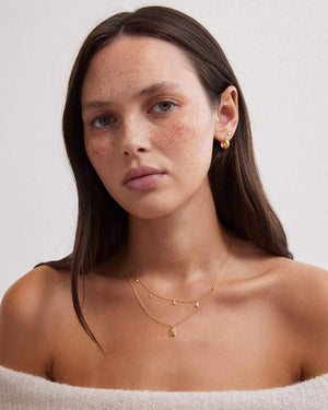 Kirstin Ash Earrings GUIDING STAR ETCHED HOOPS