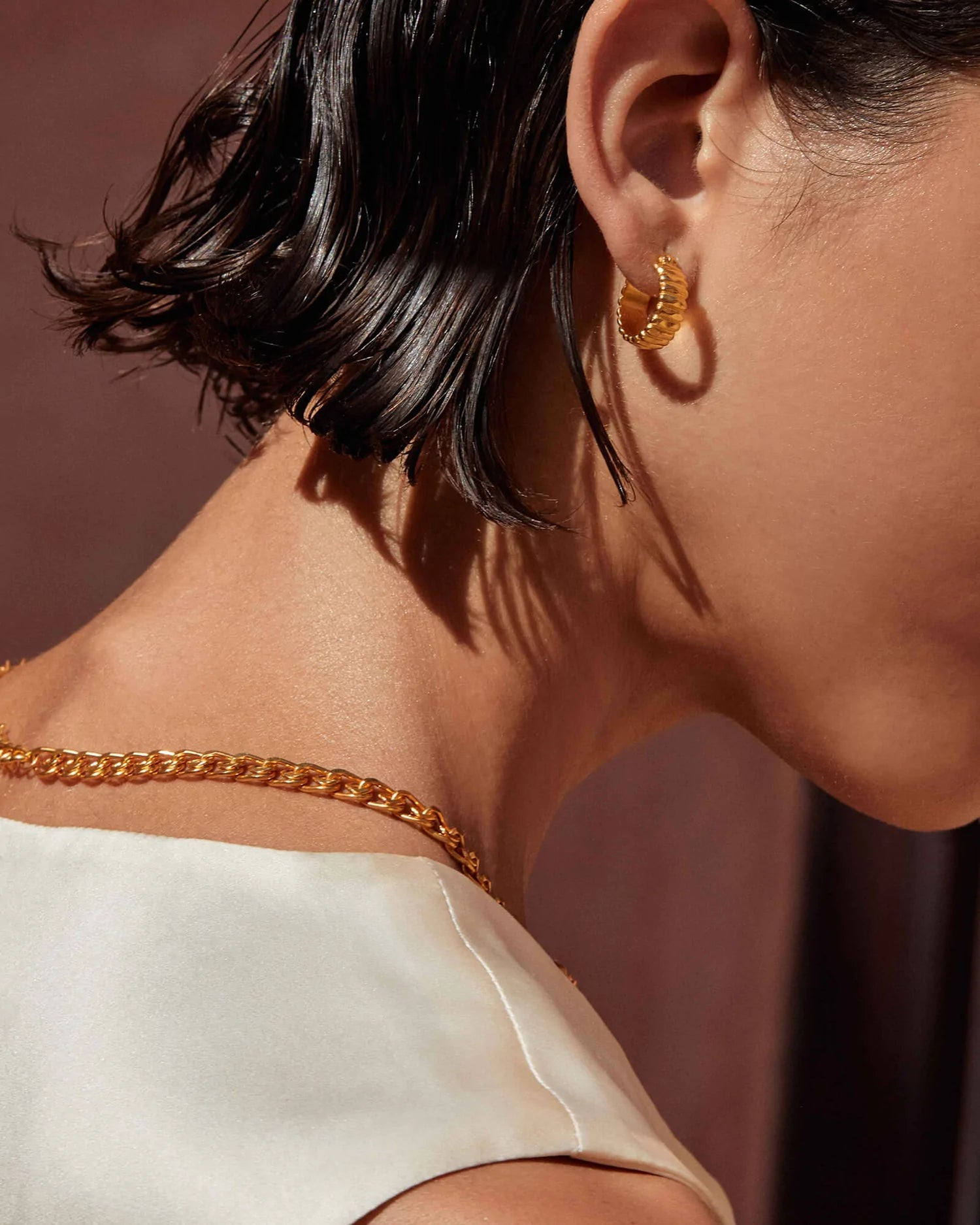 Kirstin Ash Earrings Yellow Gold Kirstin Ash Cisco Hoops