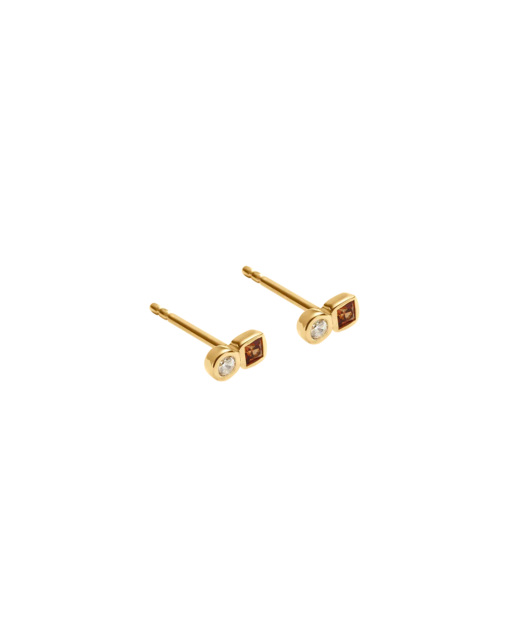 Kirstin Ash Earrings Kirstin Ash Ember CZ Stud Earrings – Silver & 18K Gold Plated