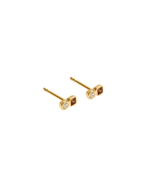 Kirstin Ash Earrings Kirstin Ash Ember CZ Stud Earrings – Silver & 18K Gold Plated