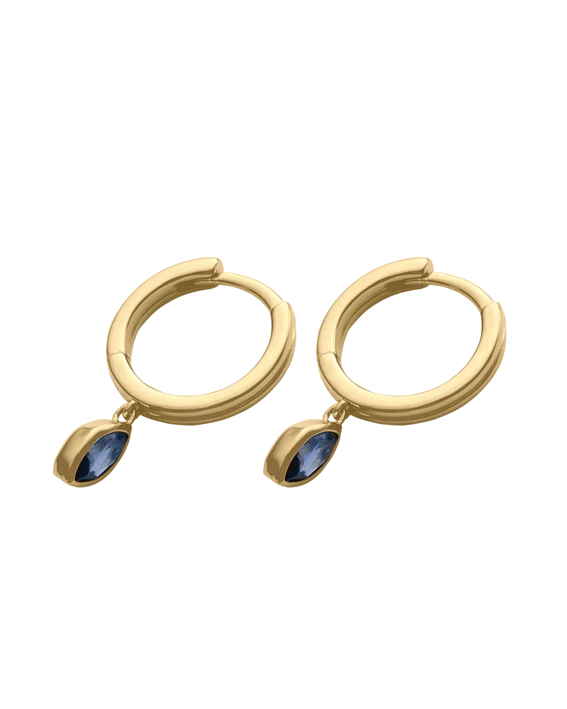 Kirstin Ash Earrings Kirstin Ash Ink Drop Hoop Earrings – Silver & 18K Gold Plated